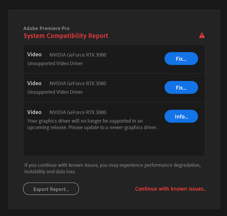 system compatibility report